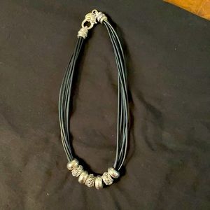 Black and silver necklace